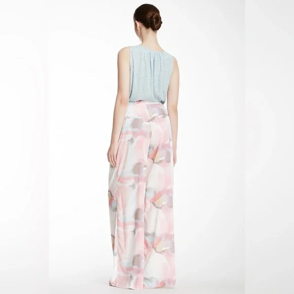 Alice + Olivia long wide-leg watercolor floral pants - Picture 2 of 9